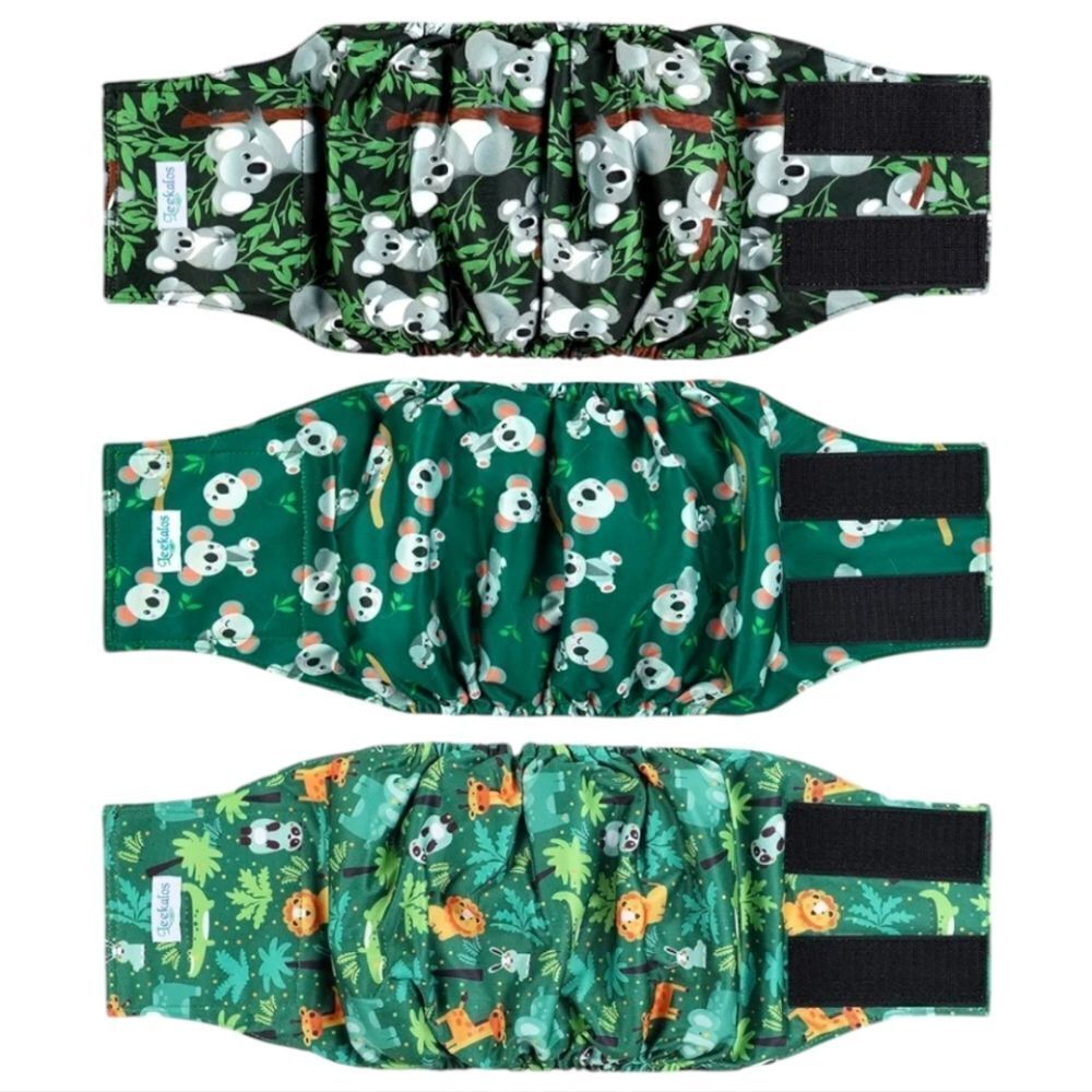Koala Male Dog Diapers 3 Pack High Absorbing Dog Belly Bands Small Wrap 3pk New
